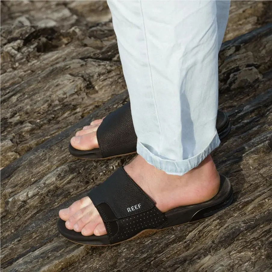 Reef shoes - Fanning Slide - Fanning Slide - Black/Silver (UPC: 194097971425) 3
