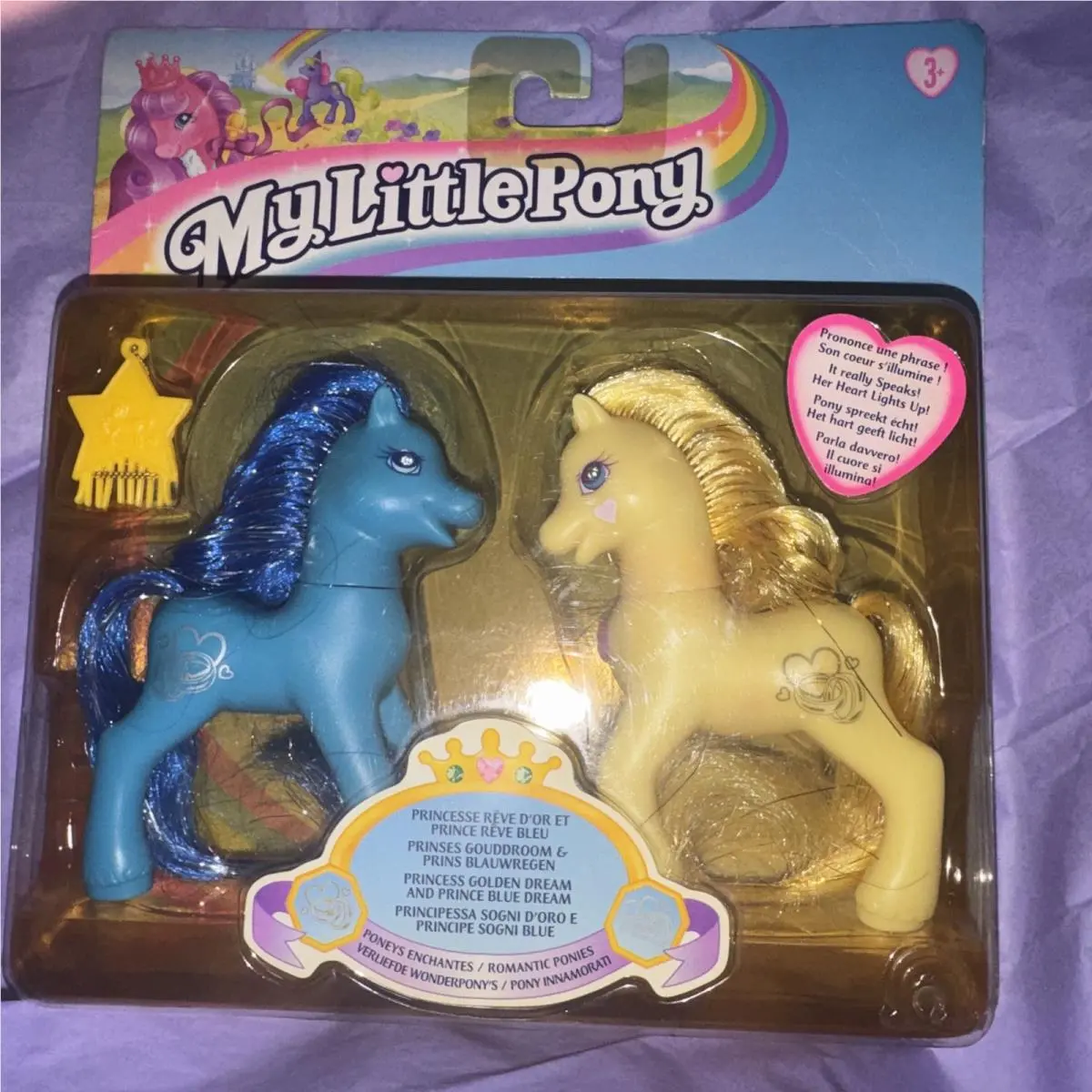 My Little Pony G2 Romantic Ponies Prince Blue Dream/ Princess Golden Dream