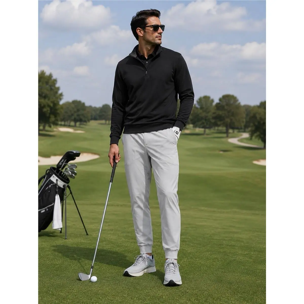 Lululemon Man’s Golf Pants Size M Abc Men Jogger Pants Light Gray 38x28