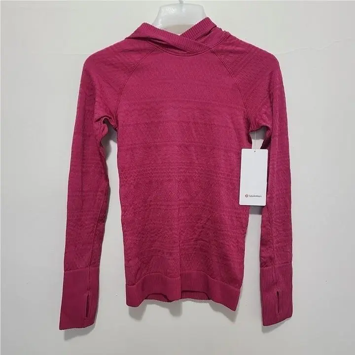 Lululemon Women’s Rest Less Long Sleeve Hoodie Pink Violet Red Size 6