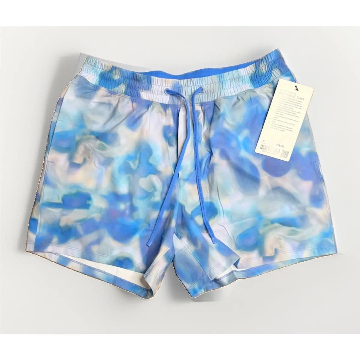 Lululemon Floral Glow Blue Multi Fgbm Swim Short 5 Lined Trmb Sz M