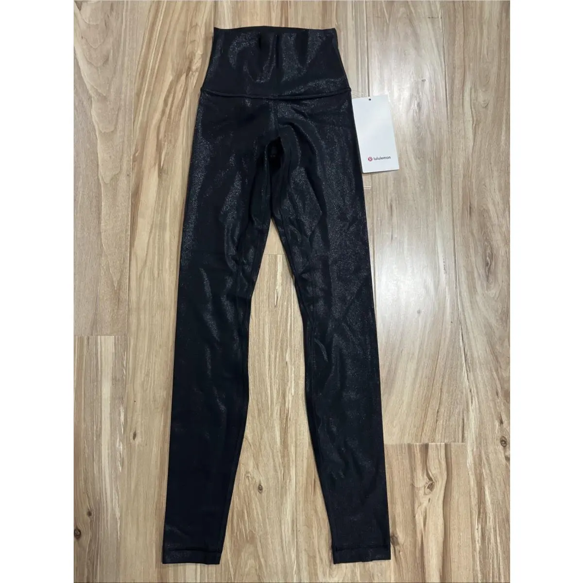 Lululemon Align HR Pant 28” Shimmer Nulu Fabric Size 0 Black LW5GJOS Lxbl