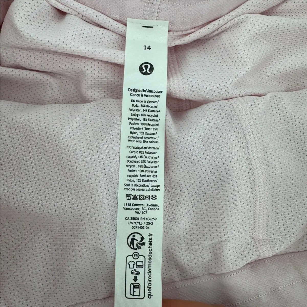 Lululemon clothing - Pink 1