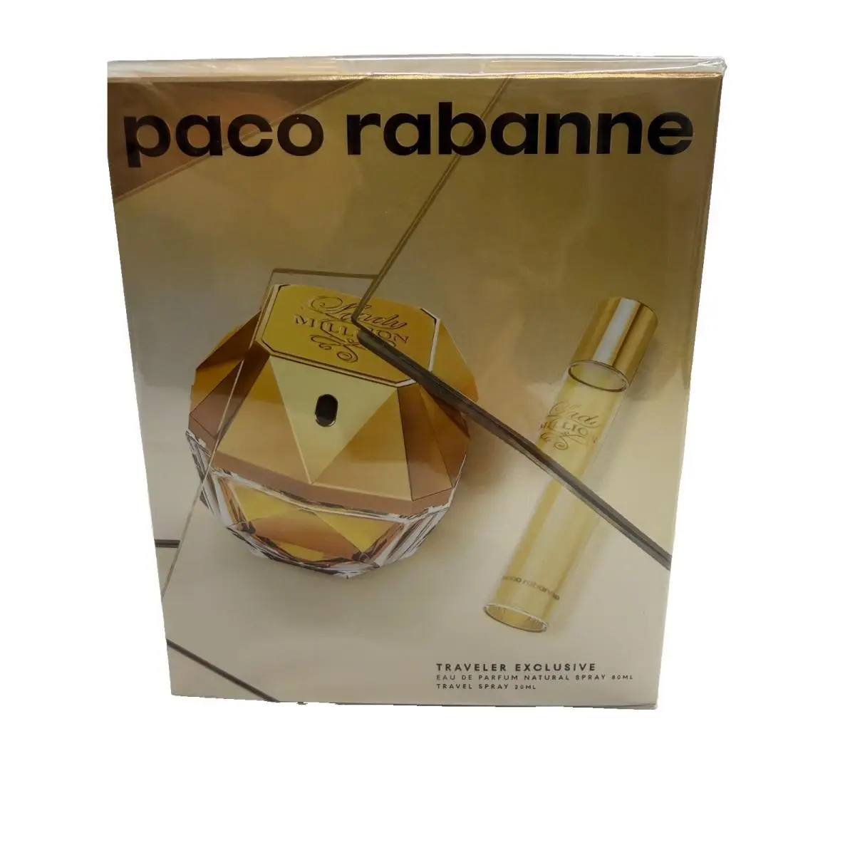 Paco Rabanne One Million For Women Travel Set: 2 Edp Spray 80ML/ 20ML