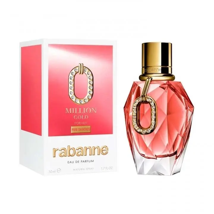 2026 Rabanne 1 One Million Gold For Her Pure Diamonds Edp 1.7oz/50ml