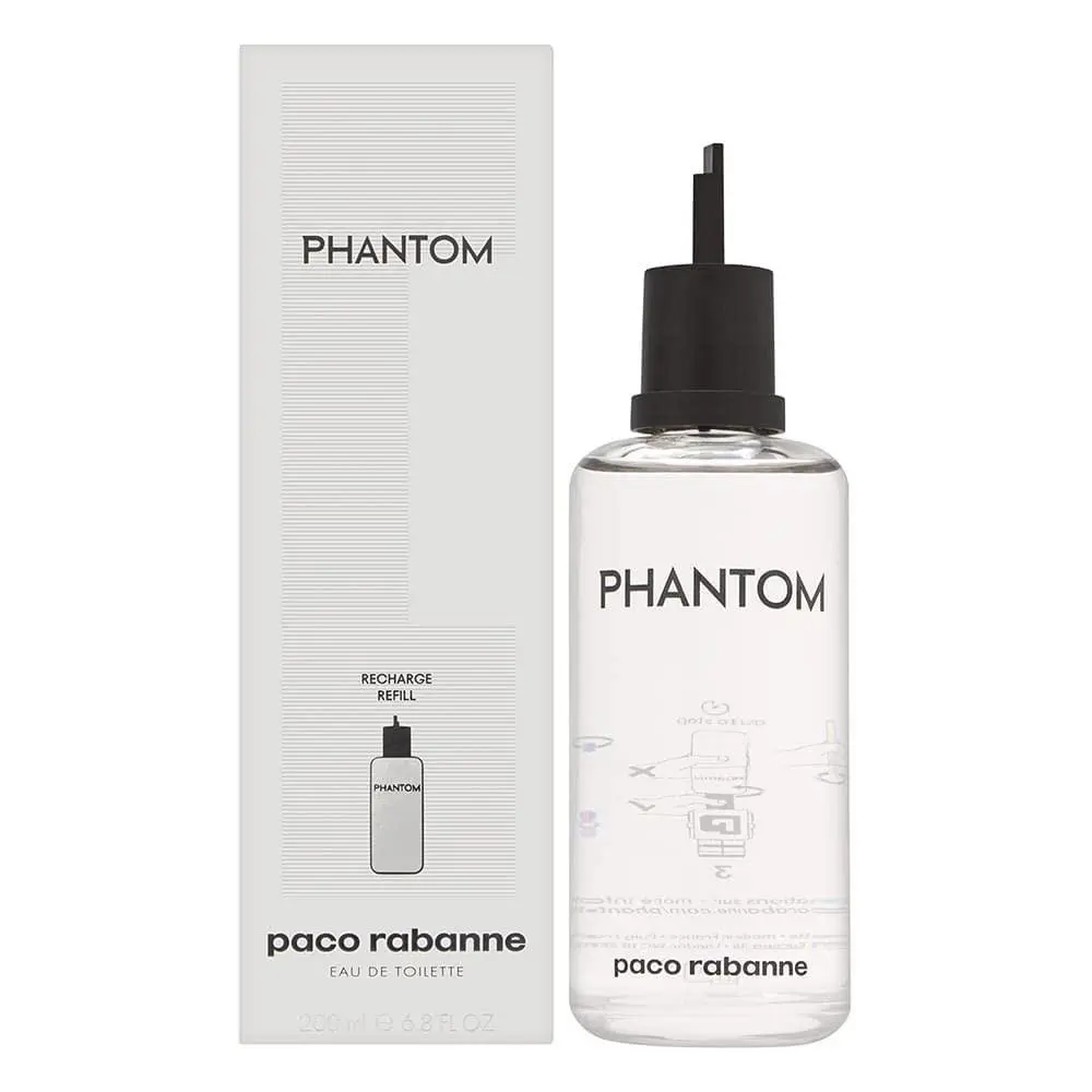 Phantom by Paco Rabanne For Men 6.8 oz Eau de Toilette Recharge Refill