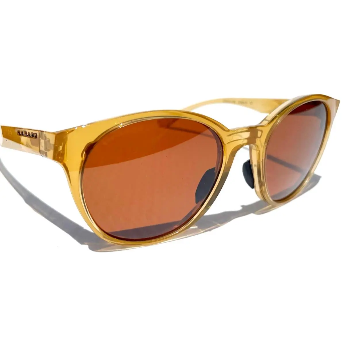 Oakley Spindrift Transparent Yellow Tan Prizm Tungsten Lens Sunglass 9474-12