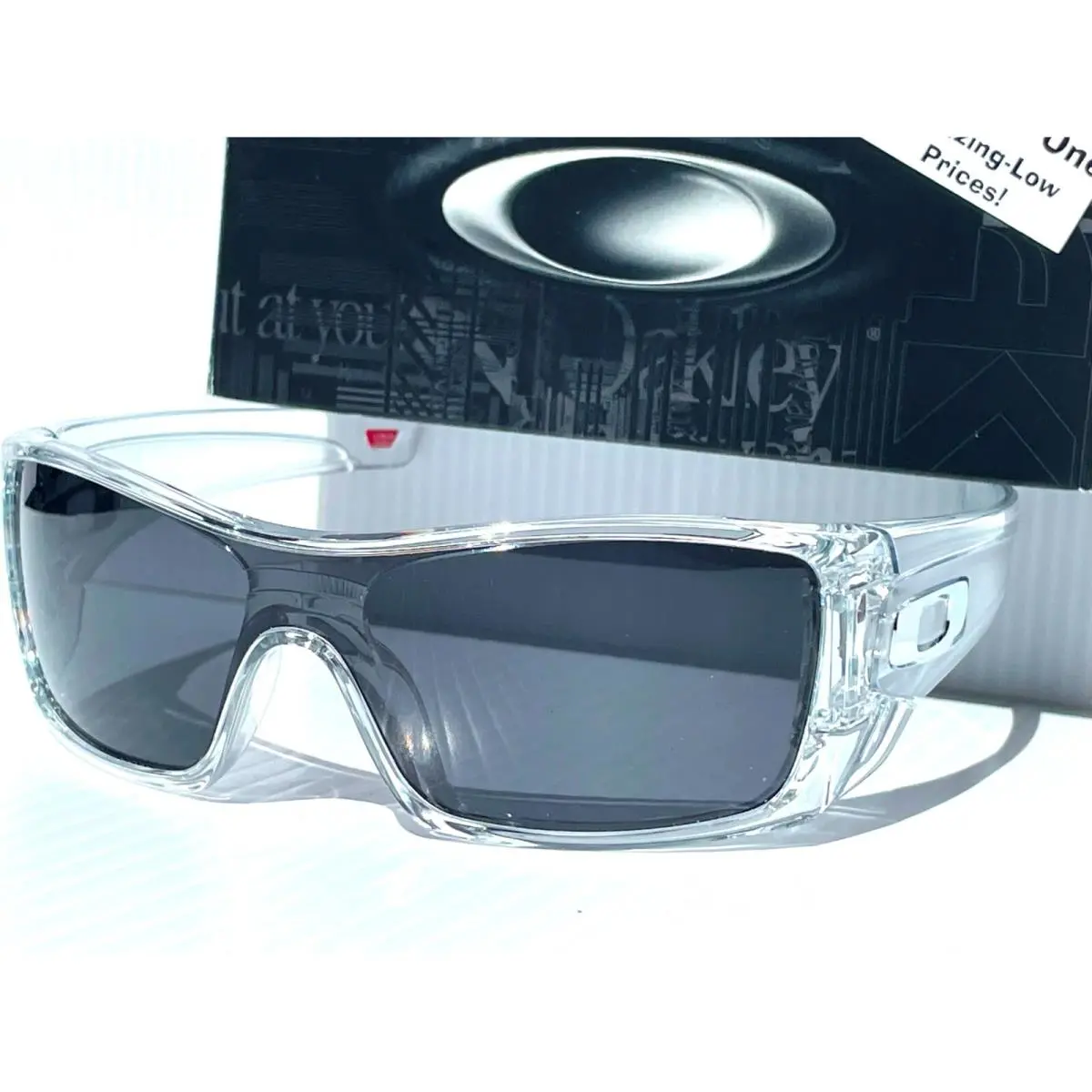 Oakley Batwolf Shiny Clear Polarized Galaxy Black Lens Sunglass 9101