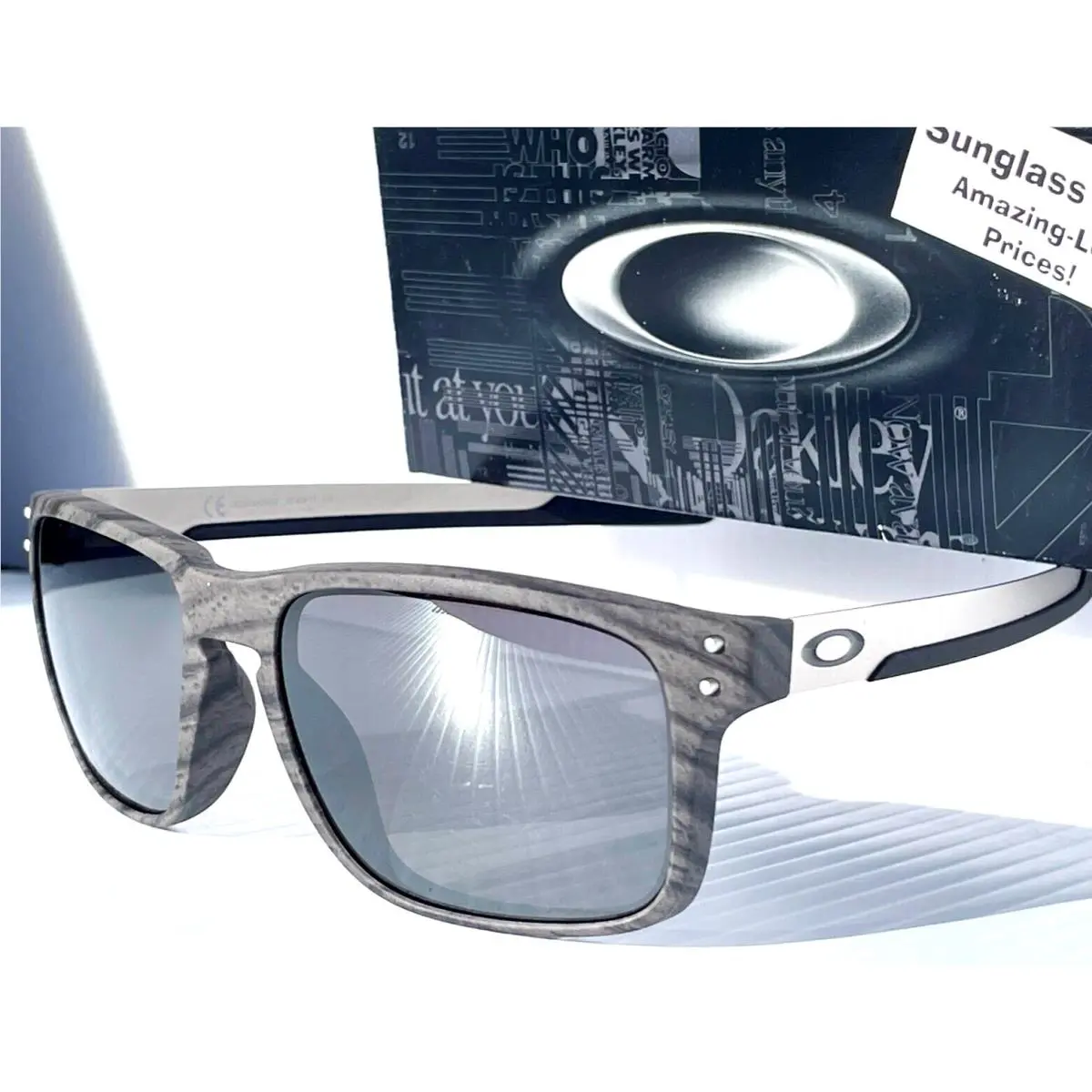 Oakley Holbrook Mix Woodgrain w Prizm Black Iridium Lens Sunglass 9384-04