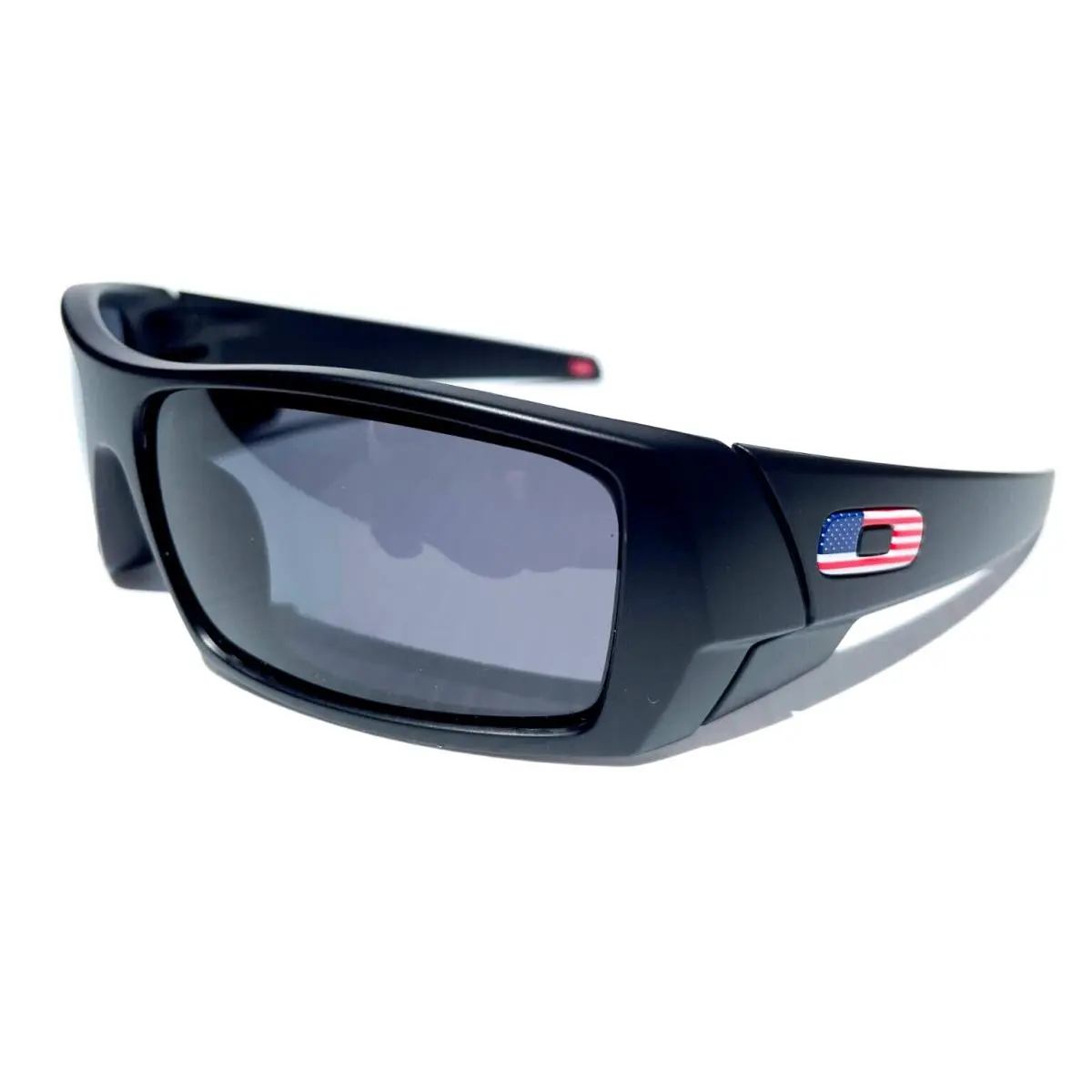 Oakley SI Gascan Matte Black Usa Flag Polarized Galaxy Black Sunglass 9014