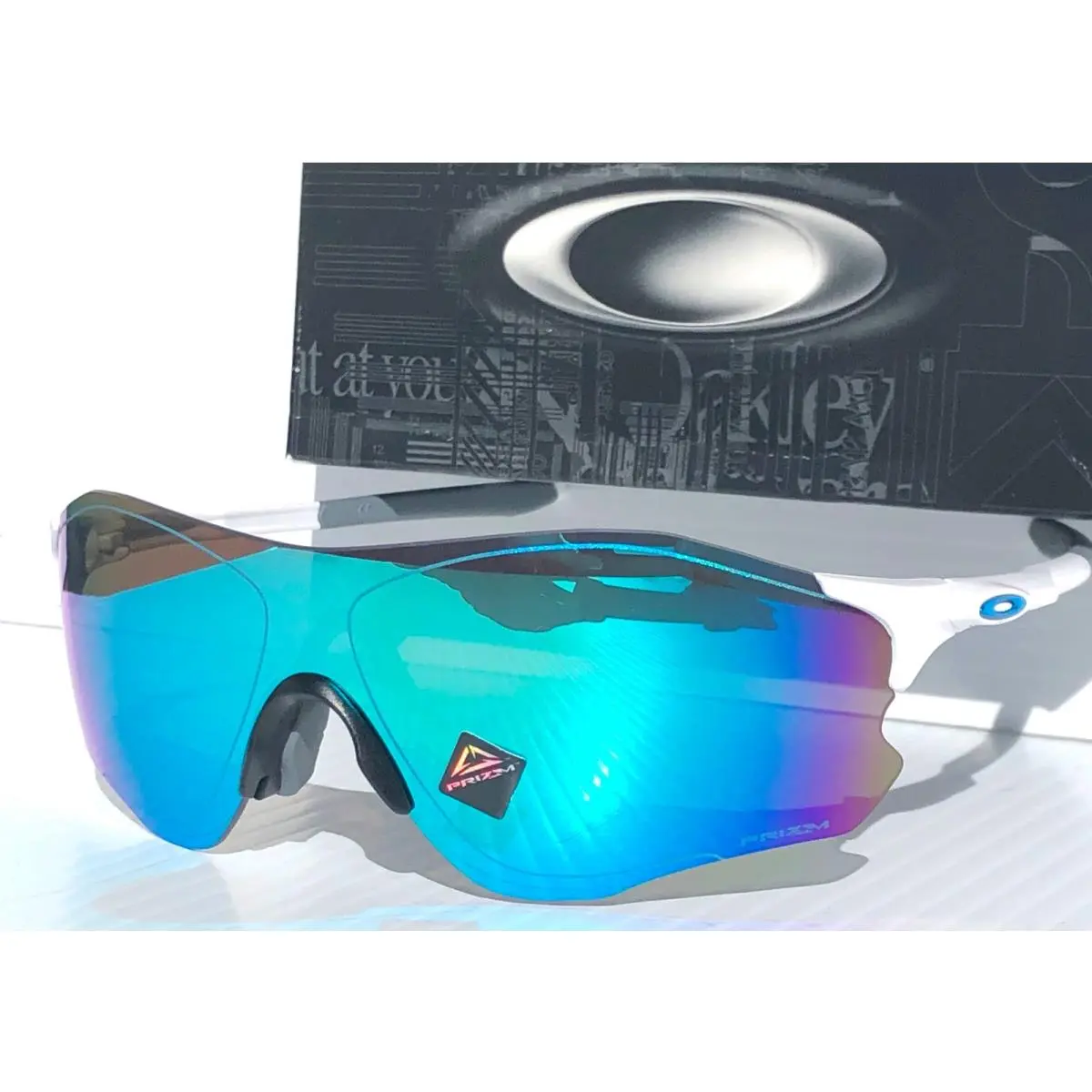 Oakley Evzero Path Shiny White Prizm Sapphire Lens Sunglass 9313-15