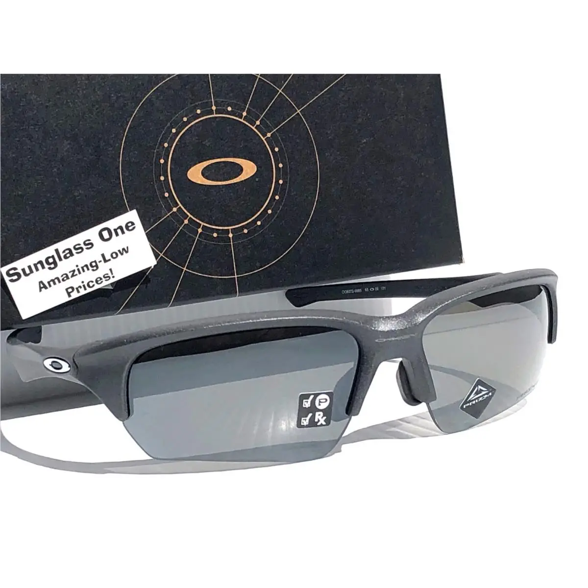 Oakley Flak Beta Steel Prizm Polarized Black Lens Sunglass 9372-08