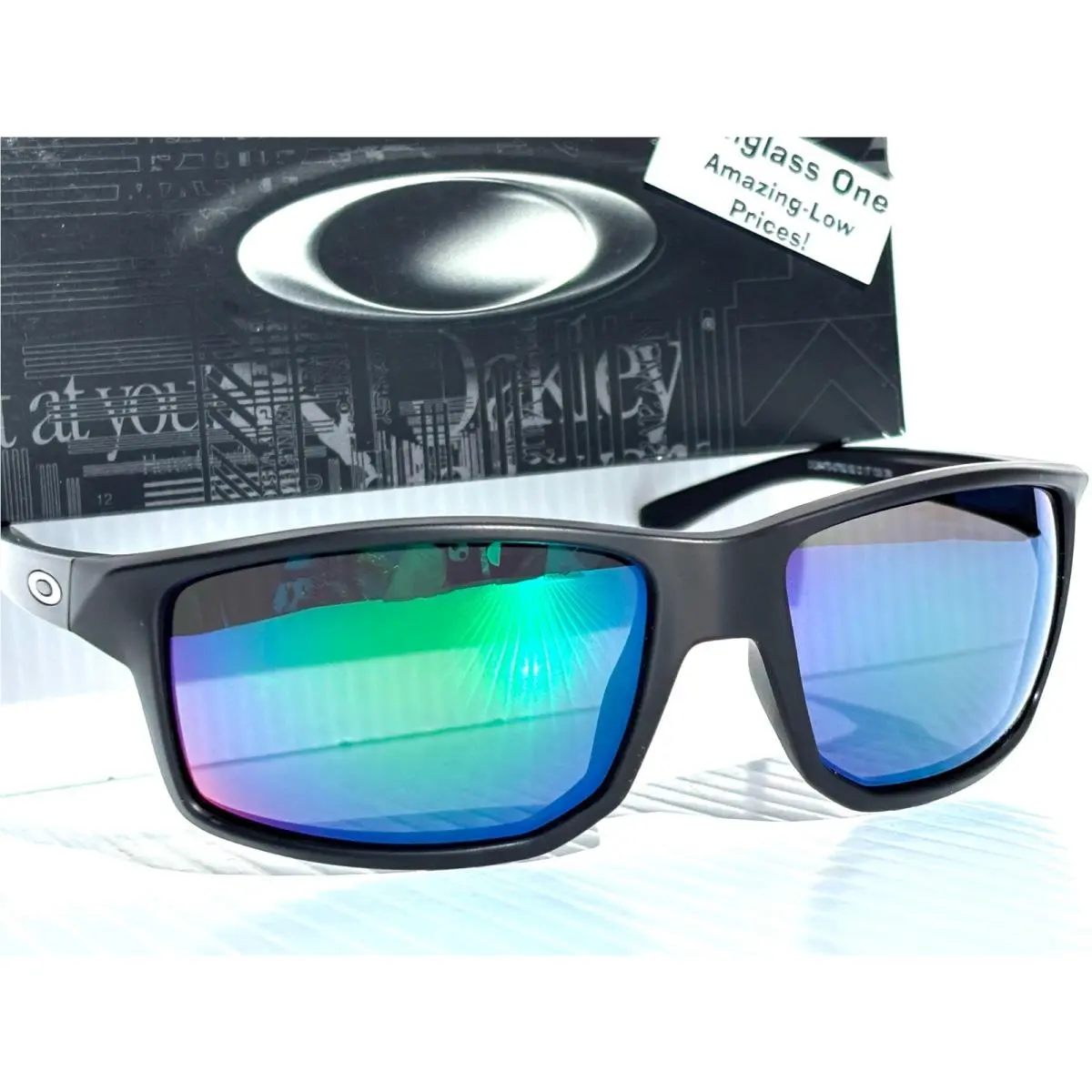 Oakley Gibston XL Matte Black Prizm Jade Iridium Lens Large Sunglass 9470-07