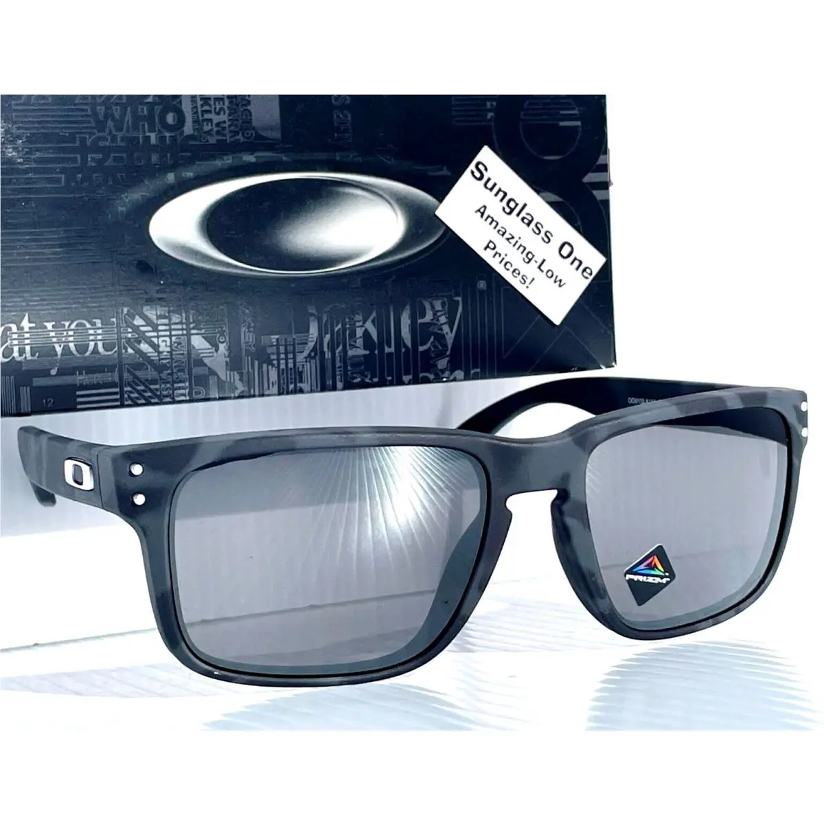 Oakley Holbrook Matte Black Camo Prizm Black Lens Sunglass 9102-X1
