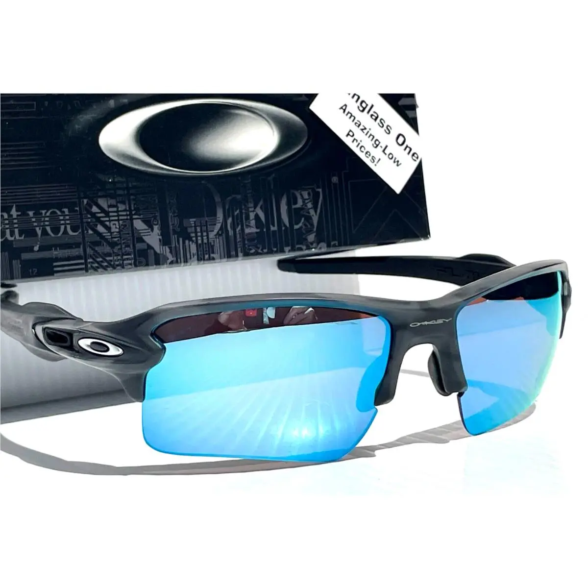 Oakley Flak 2.0 XL Matte Black Camo Prizm Polarized Deep Water Sunglass 9188-G3