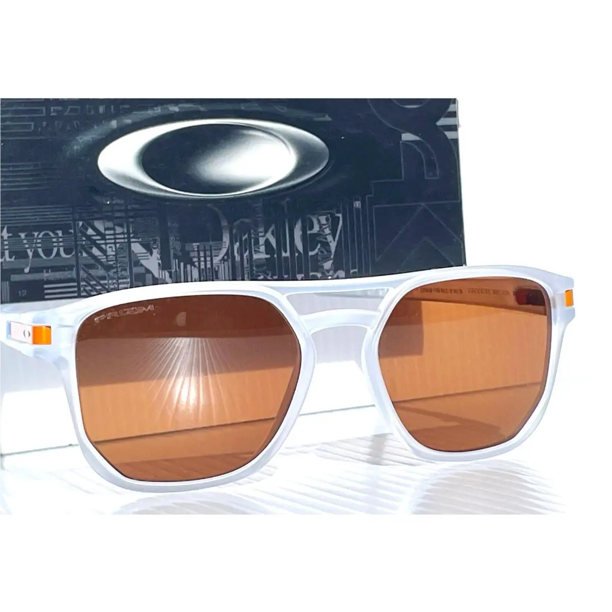 Oakley Latch Beta Matte Clear Prizm Bonze Lens Sunglass 9436-11