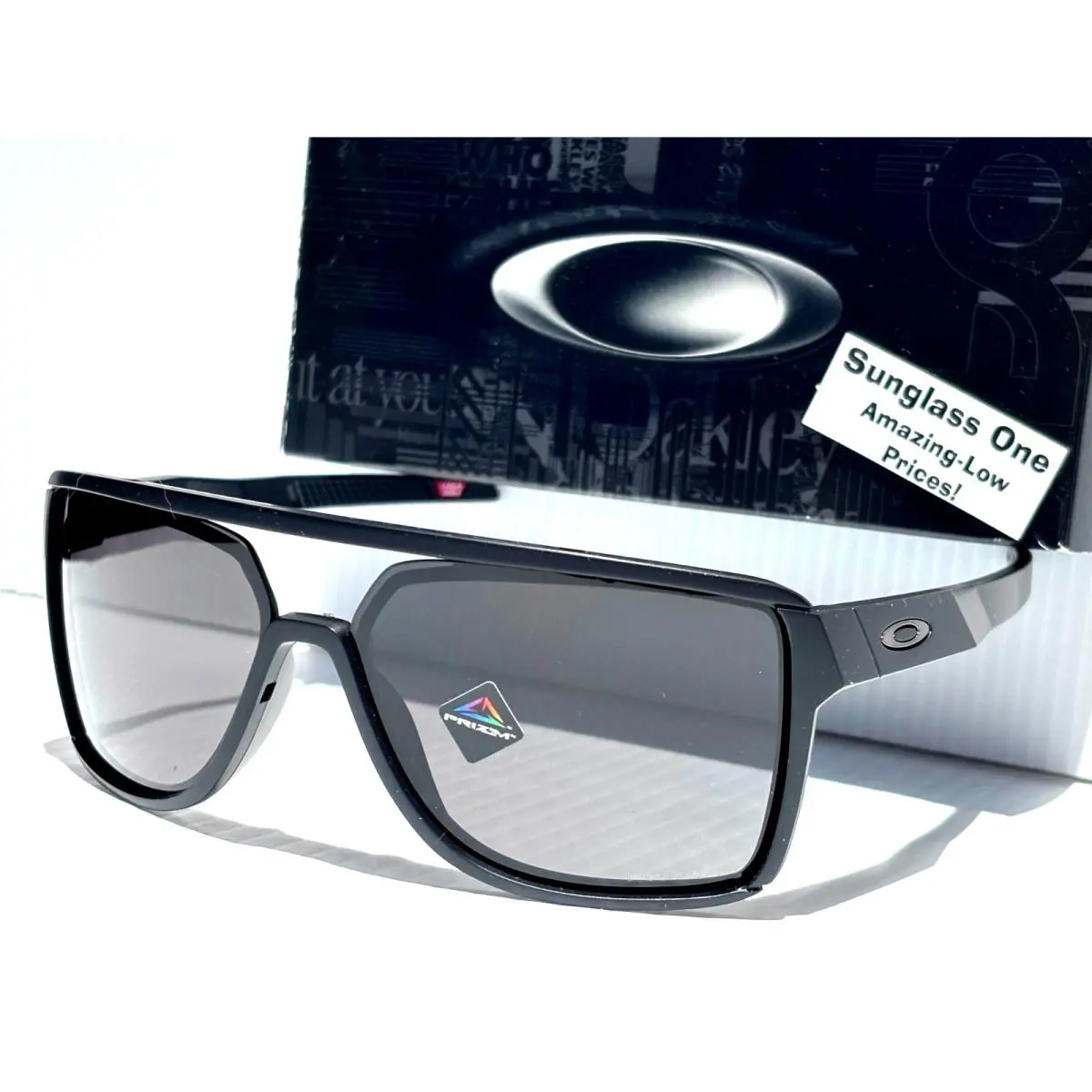 Oakley SI Castel Matte Black Prizm Grey Lens Sunglass 9147-10