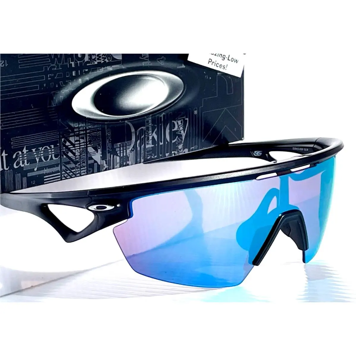 Oakley Sphaera Matte Black Polarized Prizm Deep Water Blue Lens Sunglass 9403-05