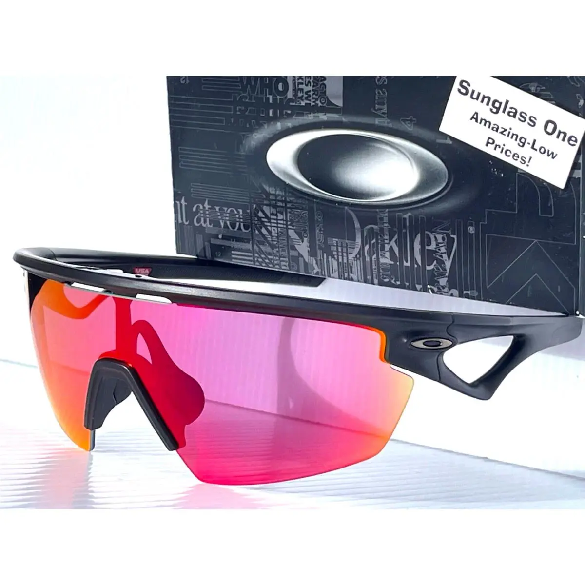 Oakley Sphaera Matte Black Semi-rimless Prizm Road Lens Sunglass 9403-03