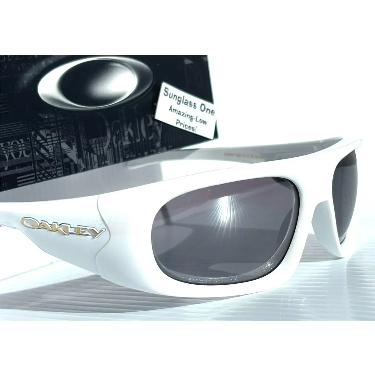 Oakley Belleville Pearl White Prizm Black Lens Sunglass 9491-02