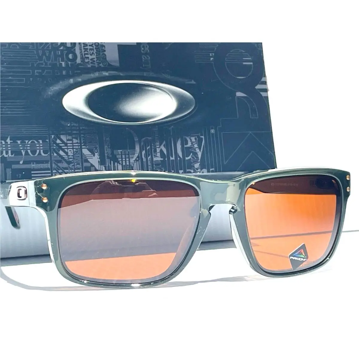 Oakley Holbrook Translucent Olive Polarized Prizm Tungsten Sunglass 9102-W8