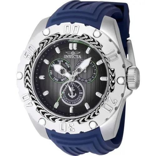 Invicta Men`s Ocean Voyage 51mm Quartz Ocean Voyage Black/blue/silver/blk Watch