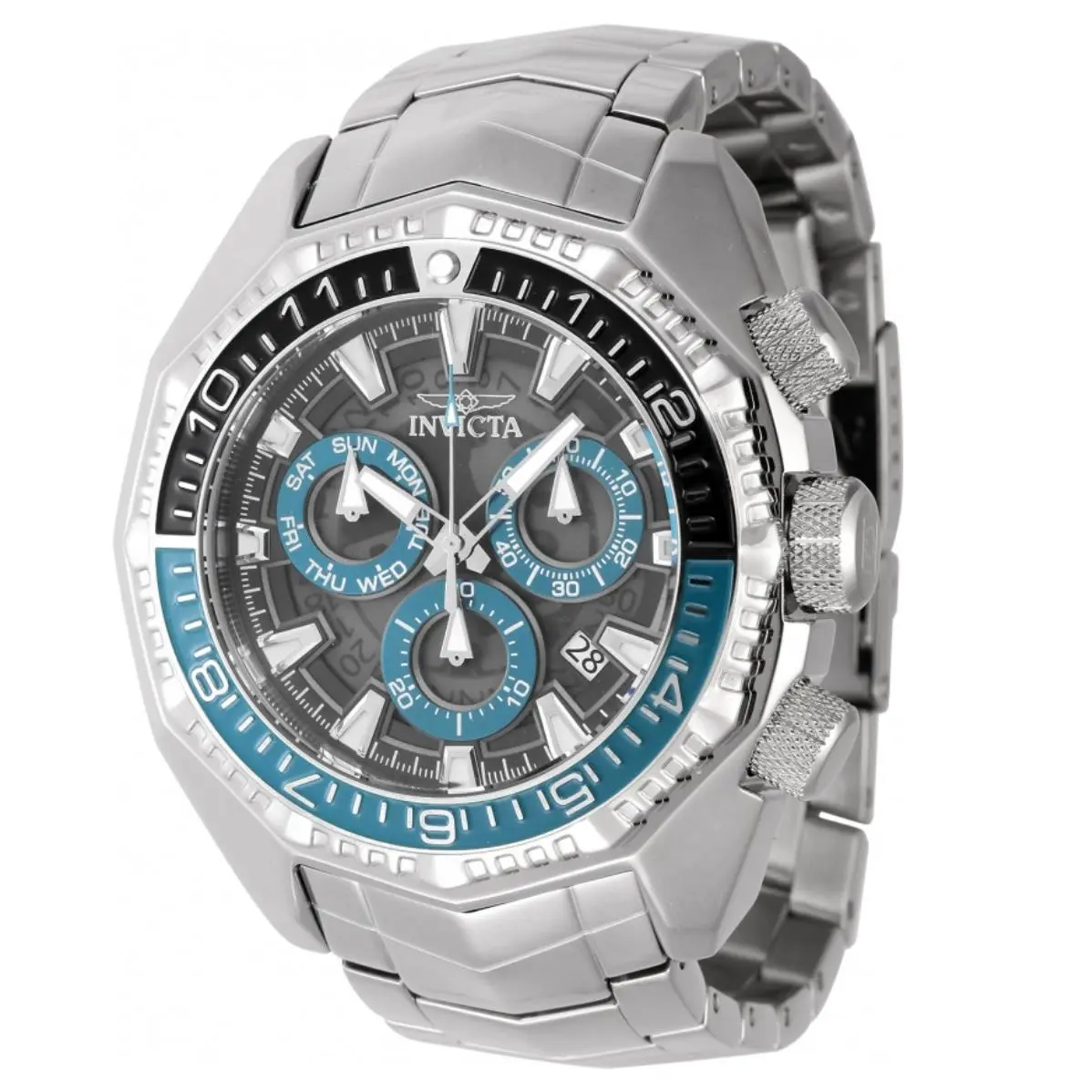 Invicta Akula Kromo Z Men`s 55mm Blue Black Swiss Chrono Watch 44292