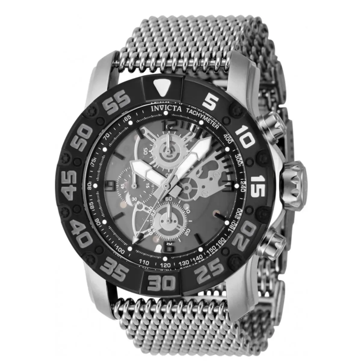 Invicta Racing JM Limited Ed Men`s 48mm Black Silver Skeleton Chrono Watch 48052