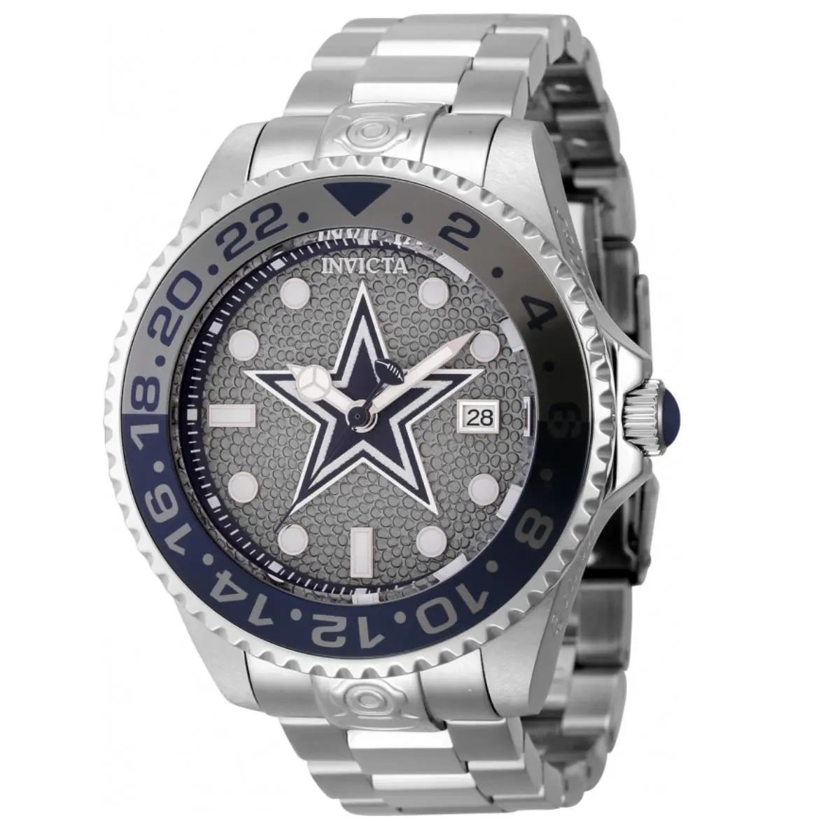 Invicta Nfl Dallas Cowboys Men`s 47mm Grand Diver Automatic Watch 45023