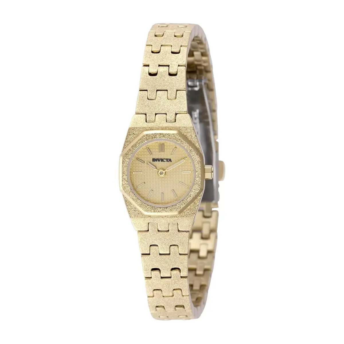 Invicta 49871 Quartz Watch Gold Dial Stainless Steel 19mm Lady - Dial: Gold, Band: Gold
