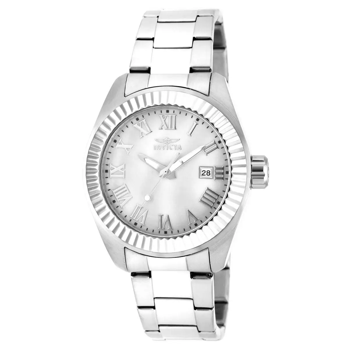 20315 Lady`s Angel Quartz Mop Dial Steel Bracelet Watch by Invicta