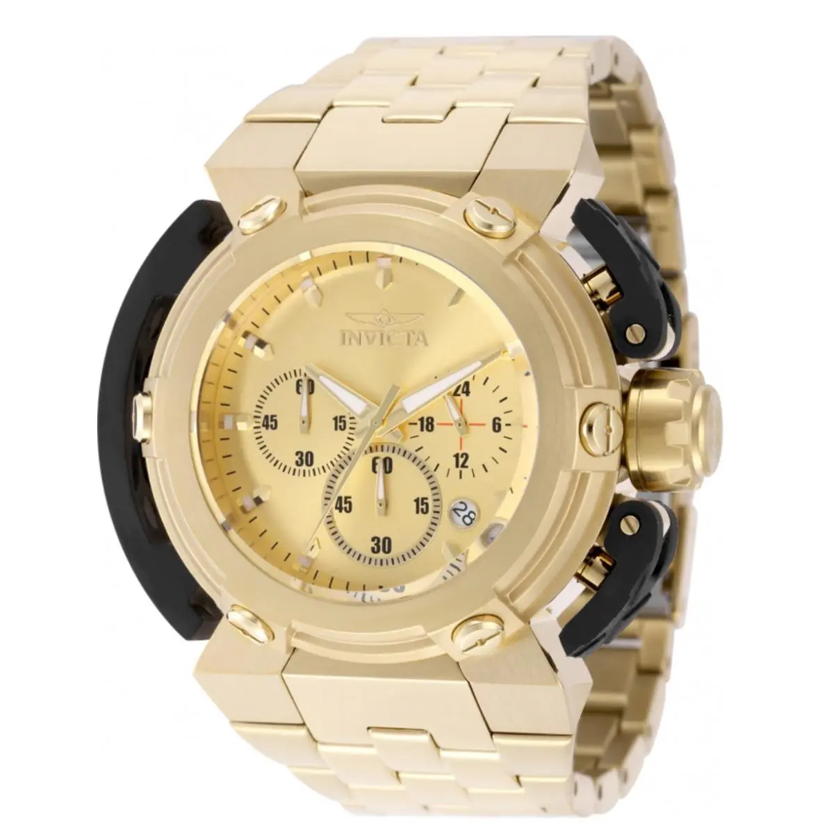 Invicta Coalition Forces X-wing Blacksite Men`s 46mm Double Gold Watch 49771