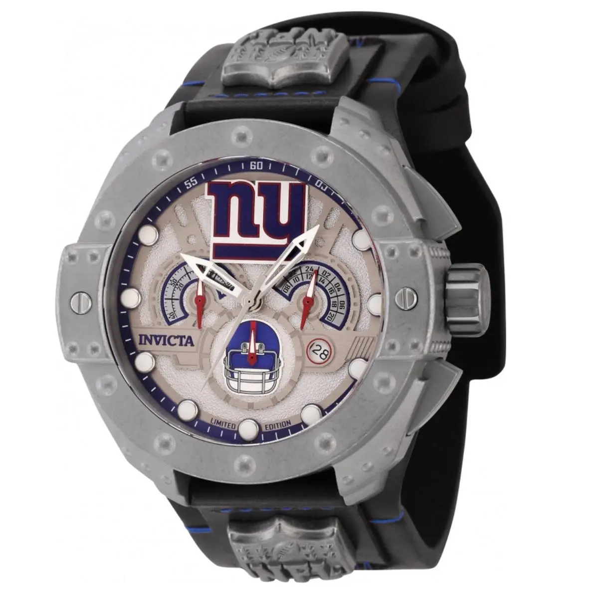 Invicta Armour Nfl York Giants Men`s 52mm Limited Ed Chrono Watch 45119
