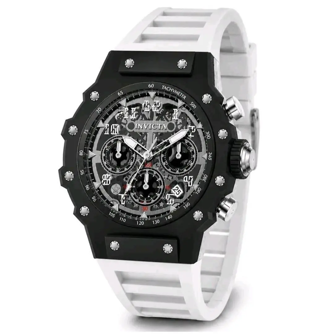 Invicta Racing Vaulthan Men`s Watch – 44mm White Strap Model 69675
