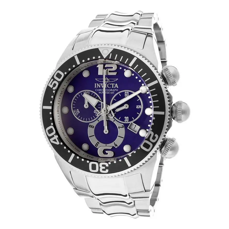 Invicta Men`s 14196 Lupah Blue Dial Chronograph NO Reserve