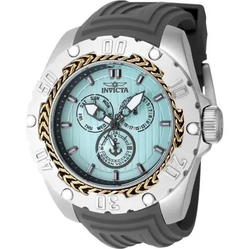 Invicta Men Ocean Voyage 51mm Quartz Ocean Voyage Black Turquoise Black Watch