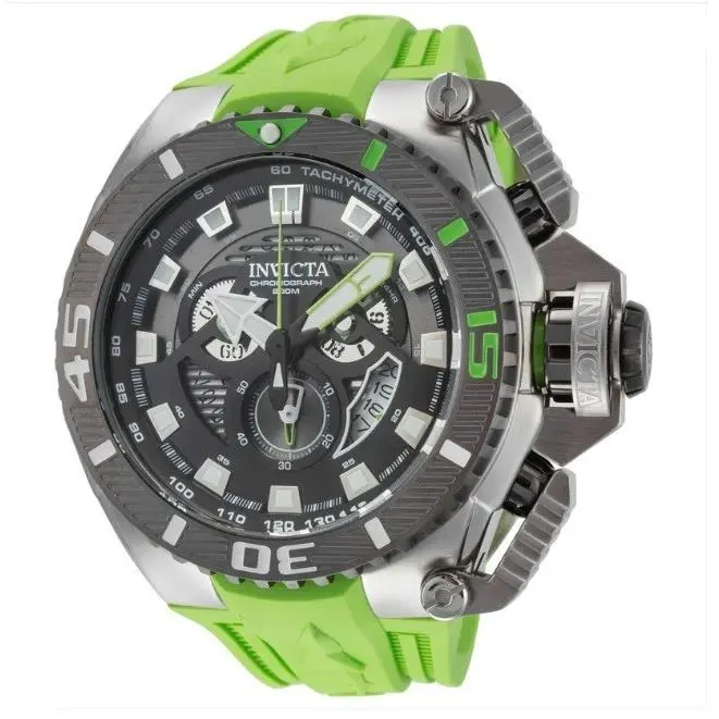 Invicta Men`s 57mm Sea Hunter Chronograph Quartz Green/gunmetal/grey 200m Watch