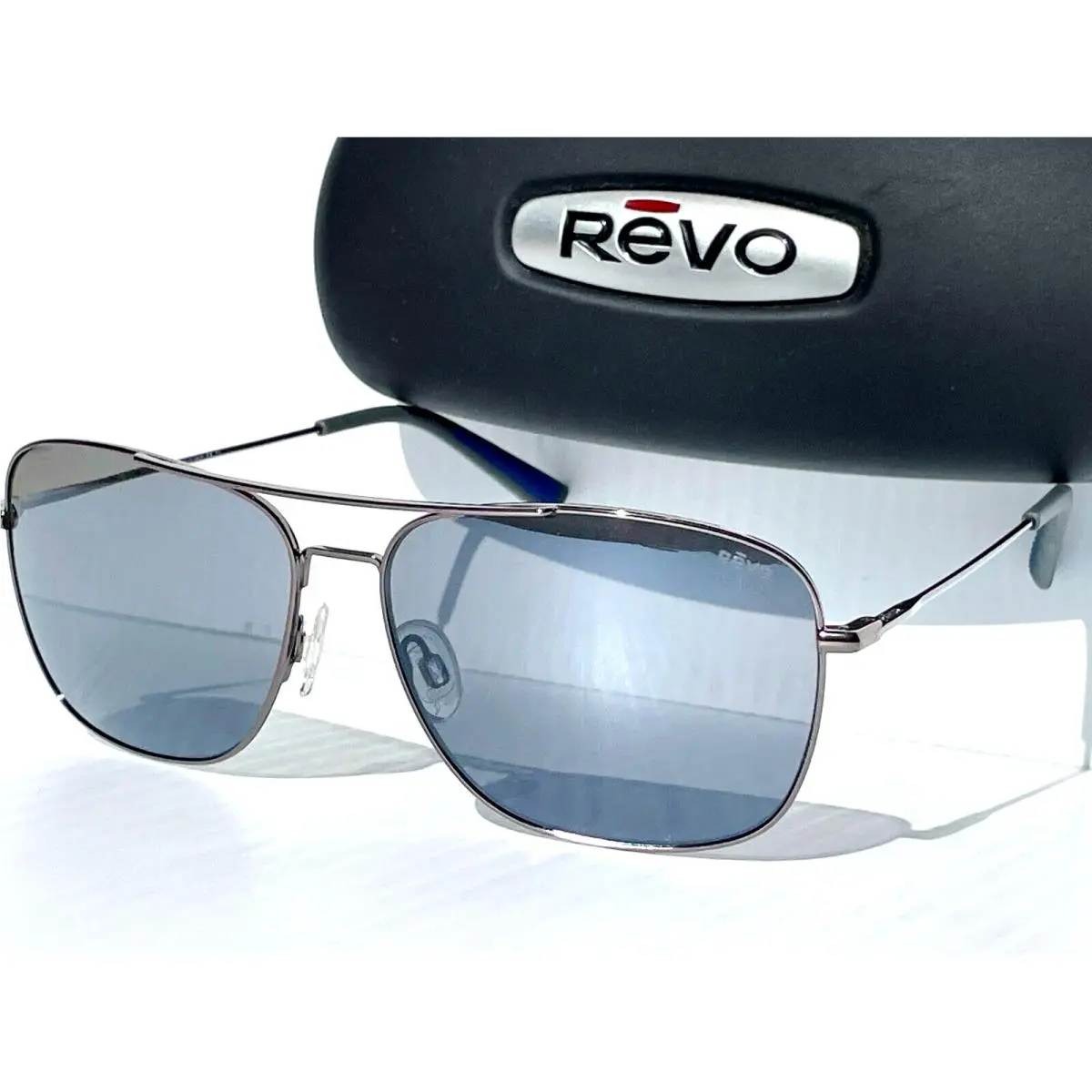 Harbor Gunmetal Aviator Polarized Grey Lens Sunglass 1082 00 GY by Revo