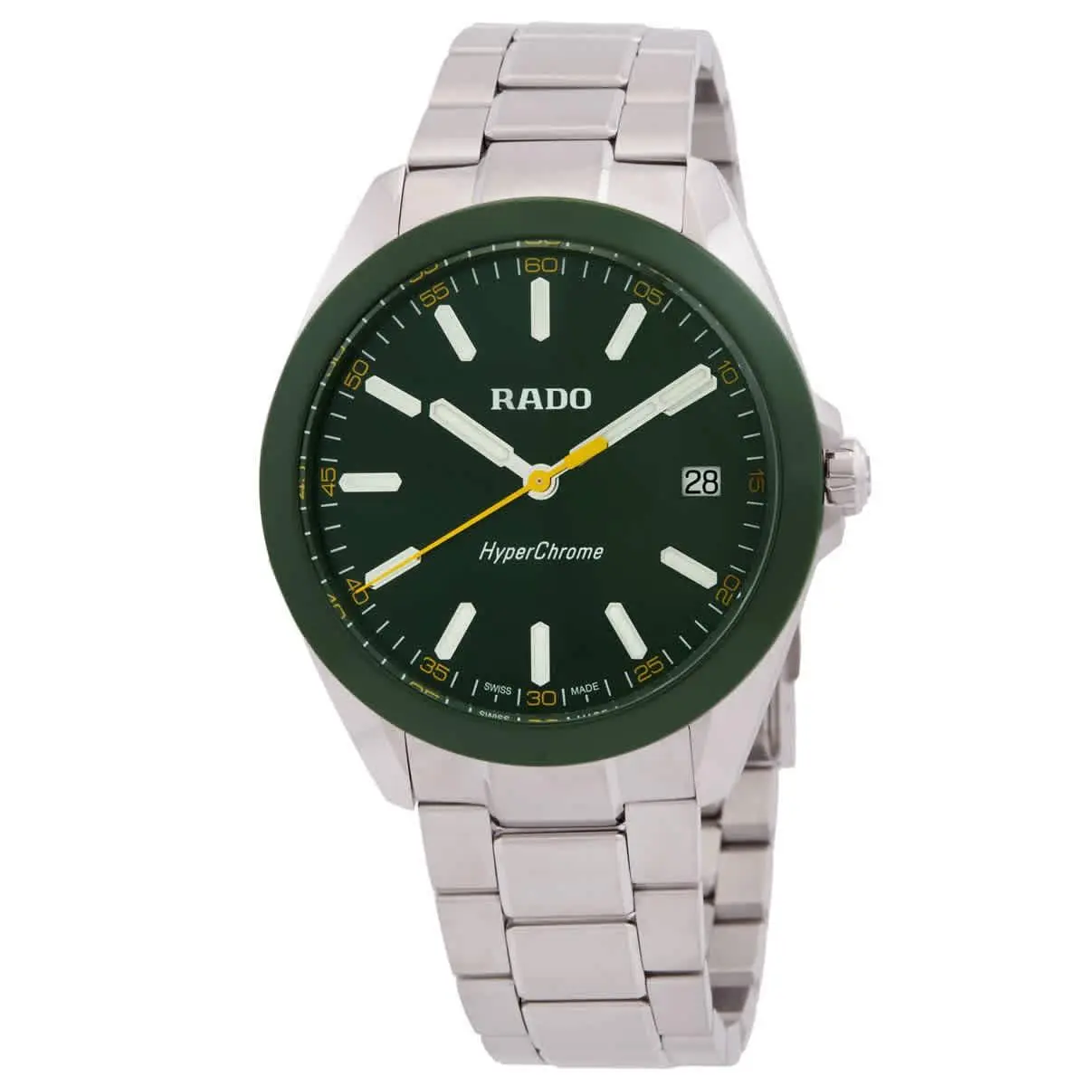 Hyperchrome Quartz Green Dial Men`s Watch R32280313 by Rado