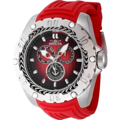 Invicta Men`s Ocean Voyage 51mm Quartz Ocean Voyage Red/black/silver Watch