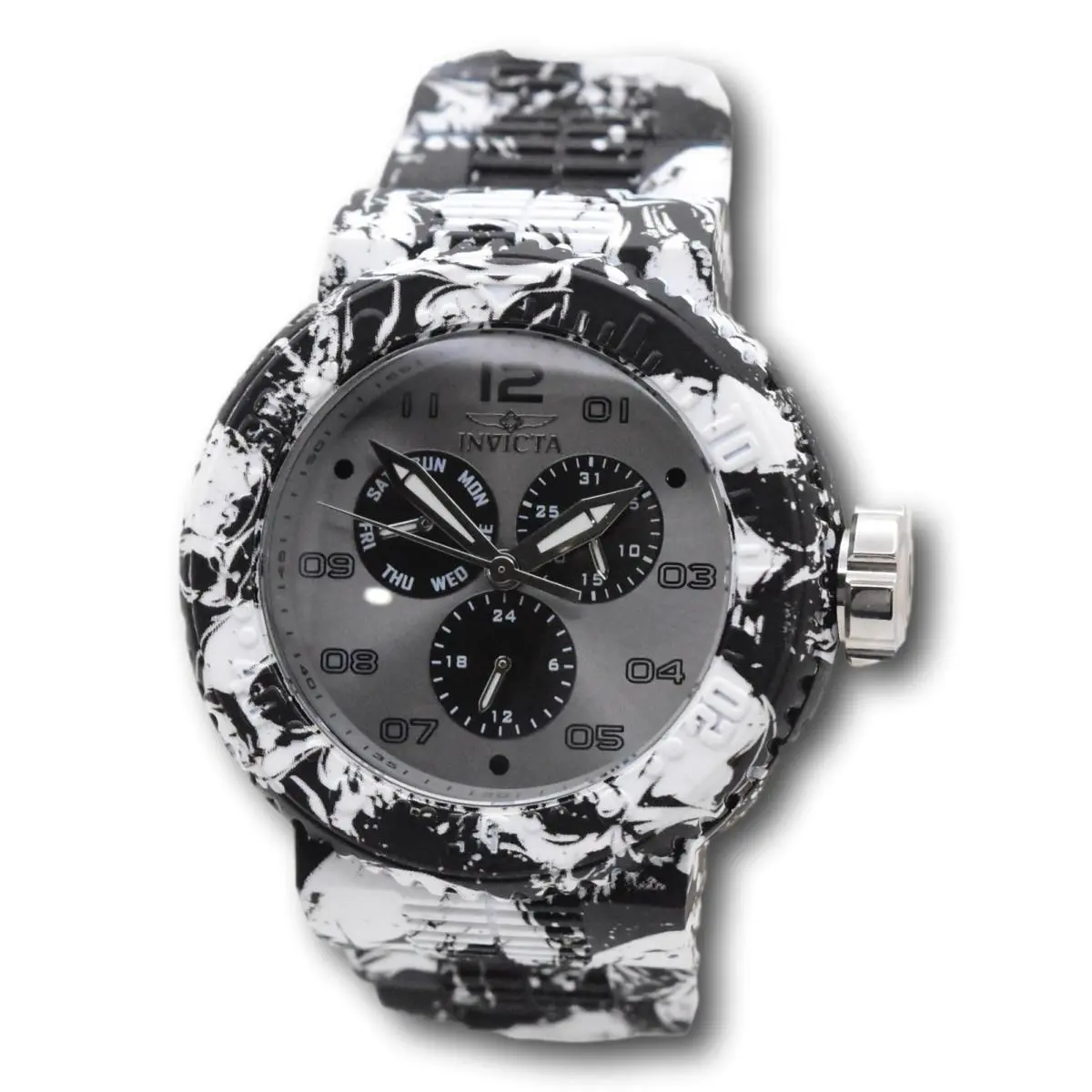 Invicta Pro Diver Exclusive Neoart Flux Night Skulls 52mm Quartz Watch 50211