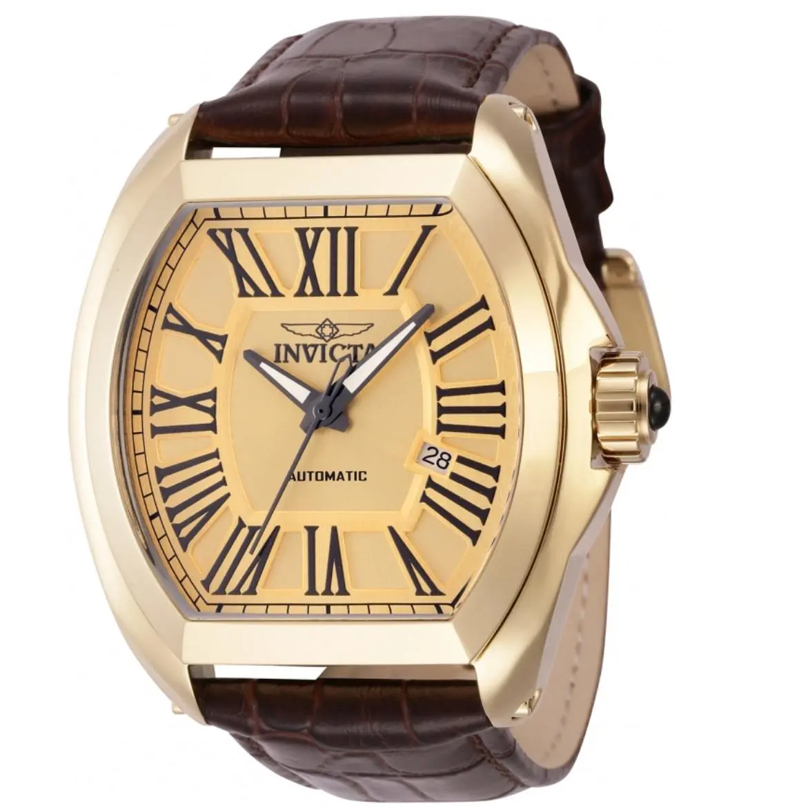 Pro Diver Automatic Golden Classic Men`s 48mm Brown Leather Watch 44509 by Invicta