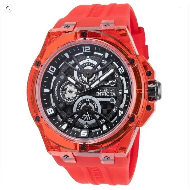 Invicta Men`s 48.5mm Racing Cyclone Quartz Chronograph Red Tone Watch