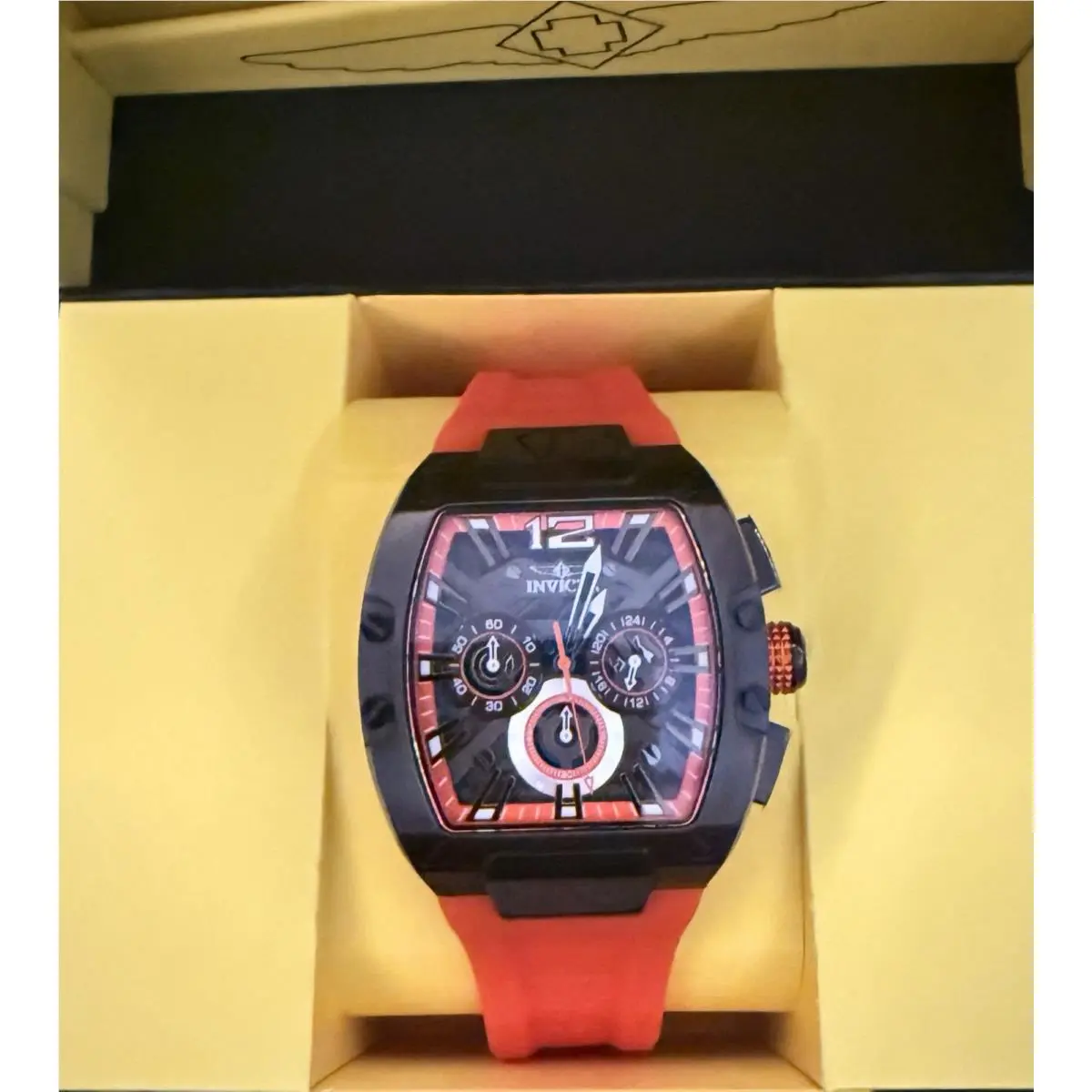 Invicta Racing Sector Grid Chronograph Men`s Watch Red 43mm - 48473