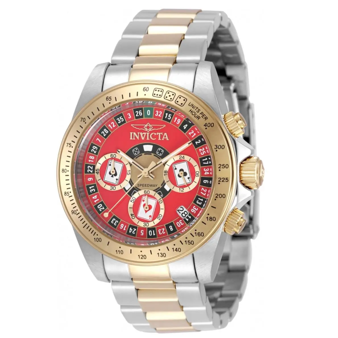 Invicta Speedway Monte Carlo Limited Edition Men`s 40mm Red Chrono Watch 50495
