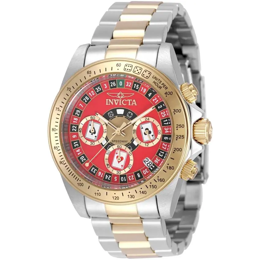 Invicta Speedway Monte Carlo Men`s Watch Steel 2 Tone Band 39.5 mm 50495
