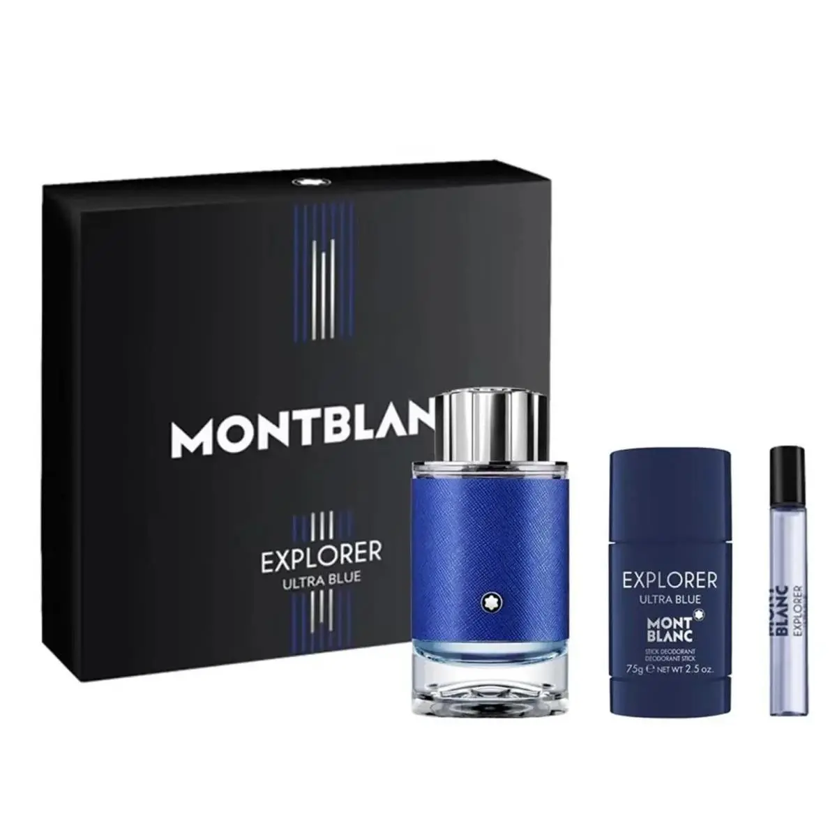 Montblanc Explorer Ultra Blue by 3 Piece Set Men Edp 3.3 0.25 FL OZ Deodorant