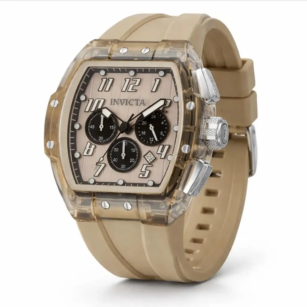 Invicta S1 Rally Vortce Men`s Watch - 47mm Brown Tan- Chronograph