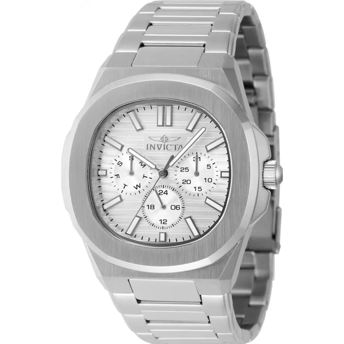 Invicta Men`s 48324 Speedway Quartz 3 Hand Silver Dial Watch