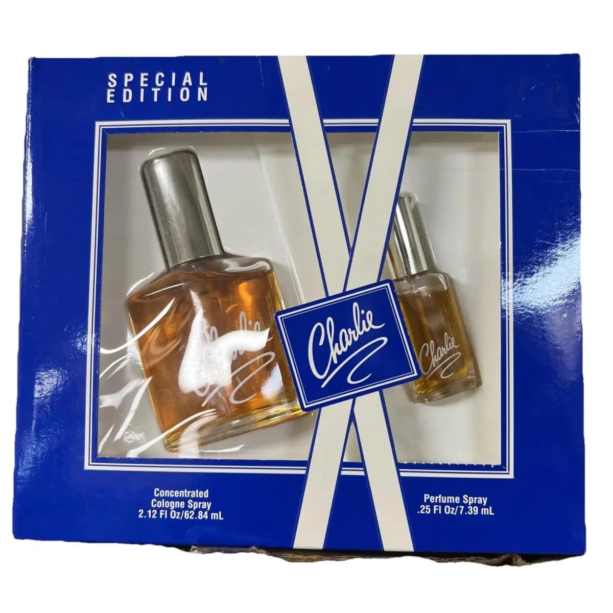 Charlie Revlon Special Edition Set 2.12 Oz Concentrated Cologne Perfume 0.25 Oz